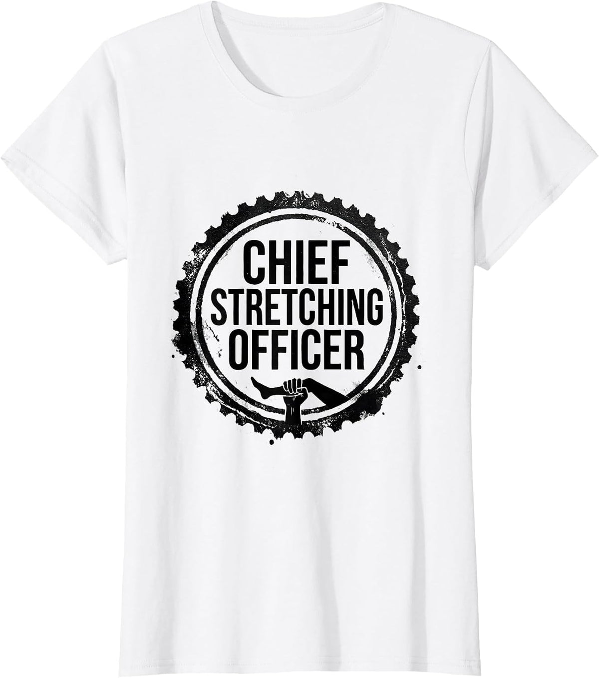 Women's Chief Stretching Officer Funny Physical Therapist PT Gift T-Shirt - White