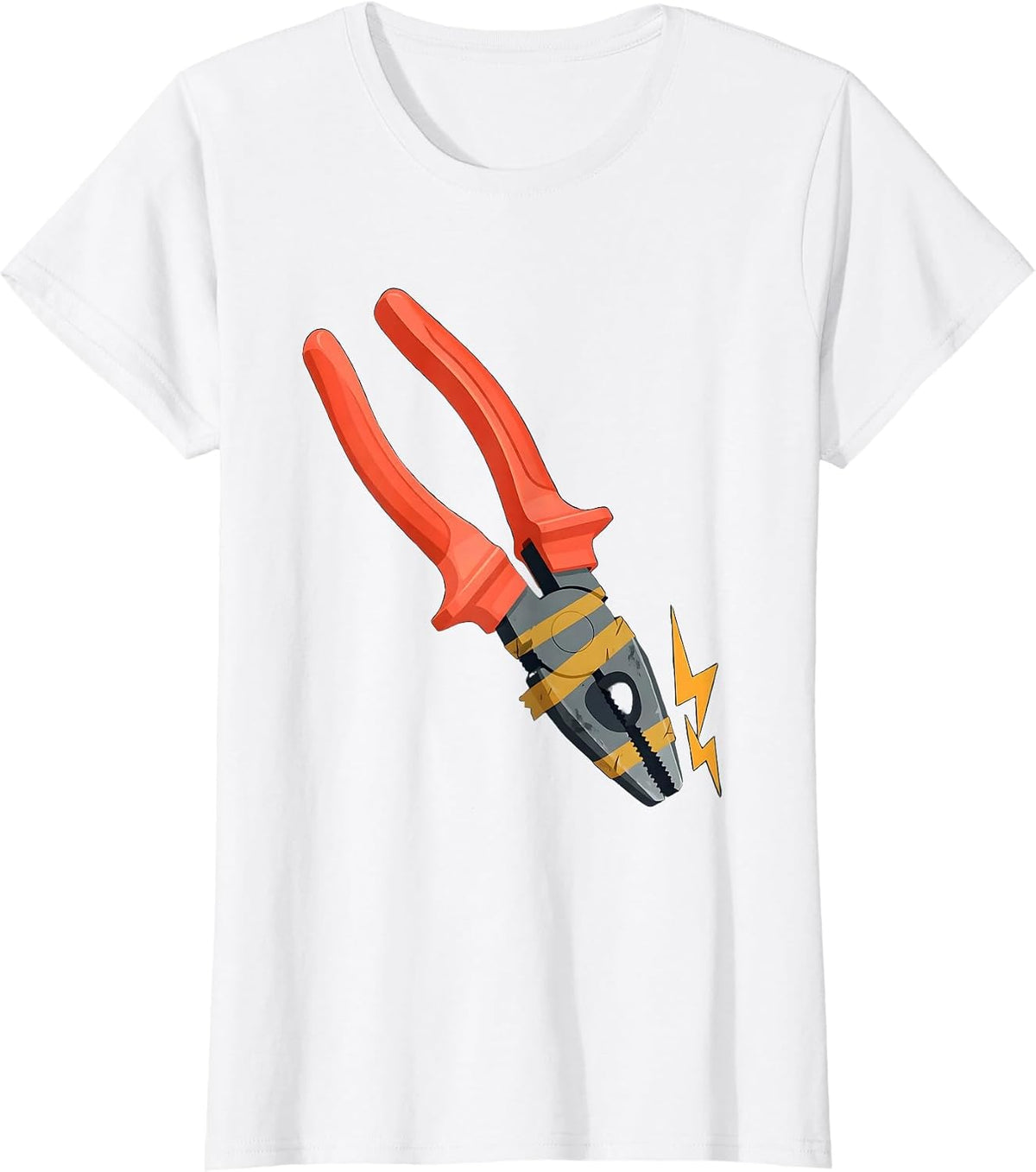 Women's Lineman's Pliers Electrician Trade Humor Gift T-Shirt - White