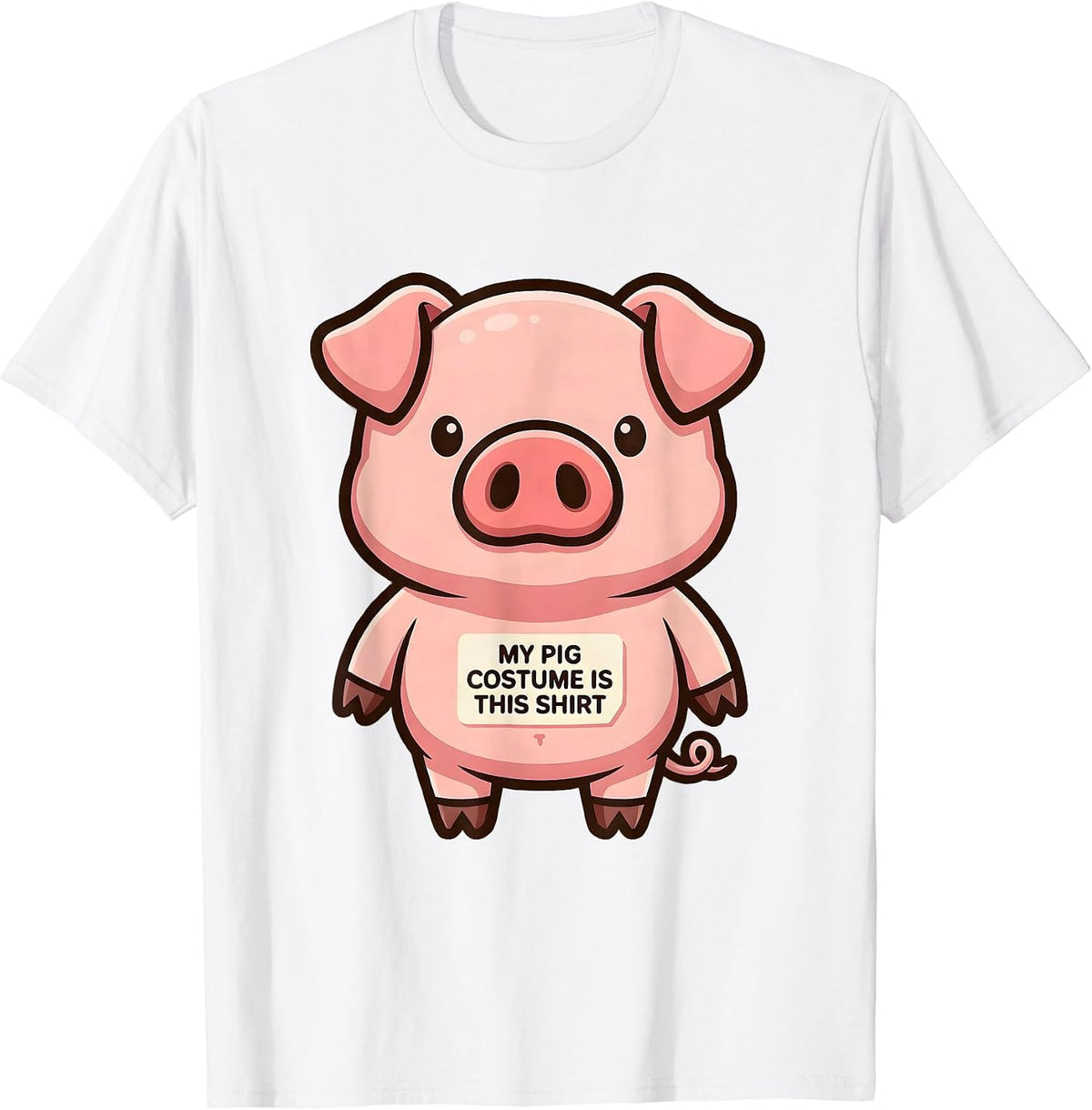 Men's My Pig Costume Is This Shirt Funny Cartoon Pig Lover T-Shirt - White