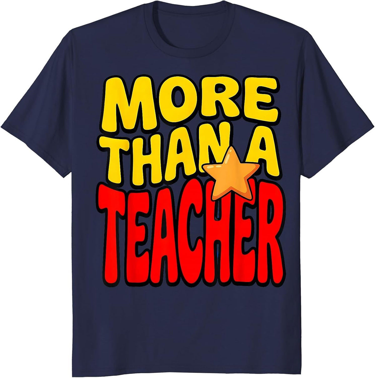 More Than a Teacher Special Education Design T-Shirt - Navy Blue