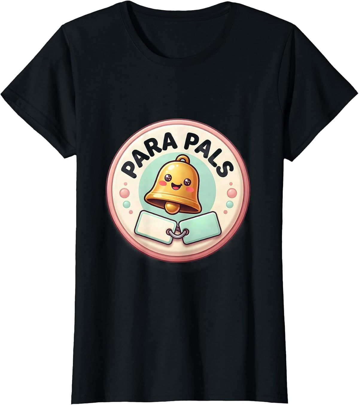 Para Pals Cute Kawaii School Support Staff Appreciation T-Shirt - Black