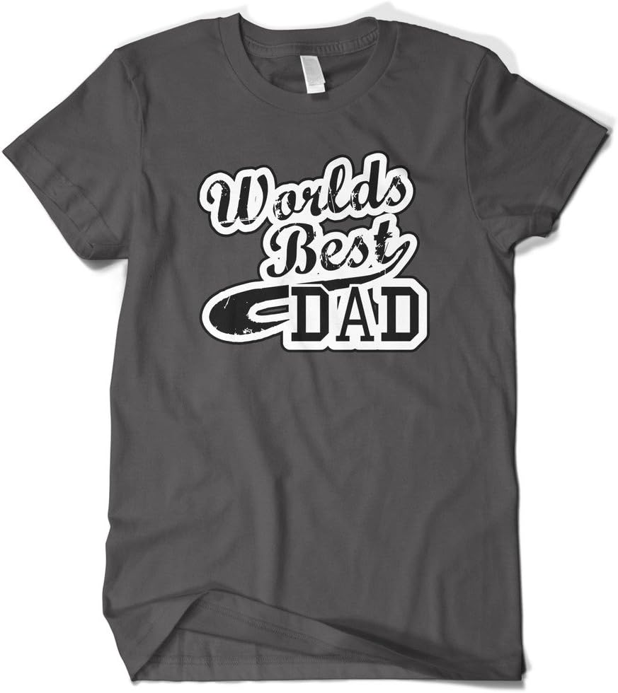 Cybertela Men's Worlds Best Dad T-Shirt - Charcoal