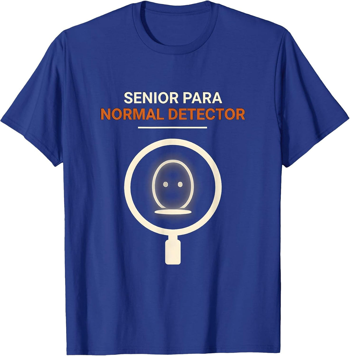 Men's Senior Para Normal Detector Editorial Conceptual T-Shirt - Royal Blue