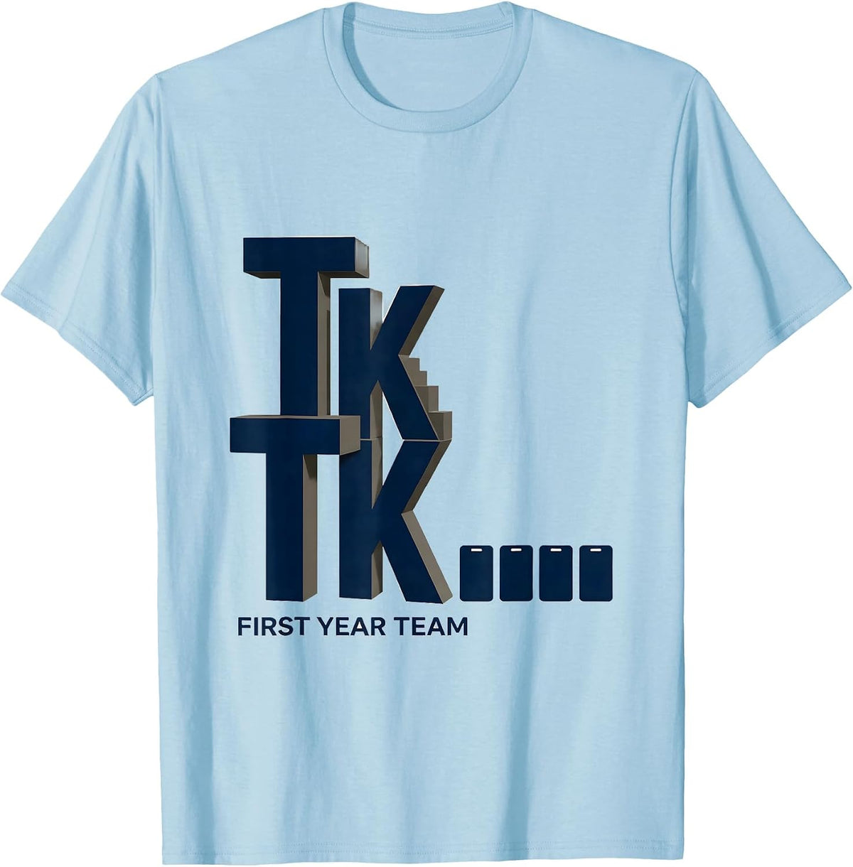 Men's First Year Team Cheerful TK Teacher Squad Back To School T-Shirt - Baby Blue