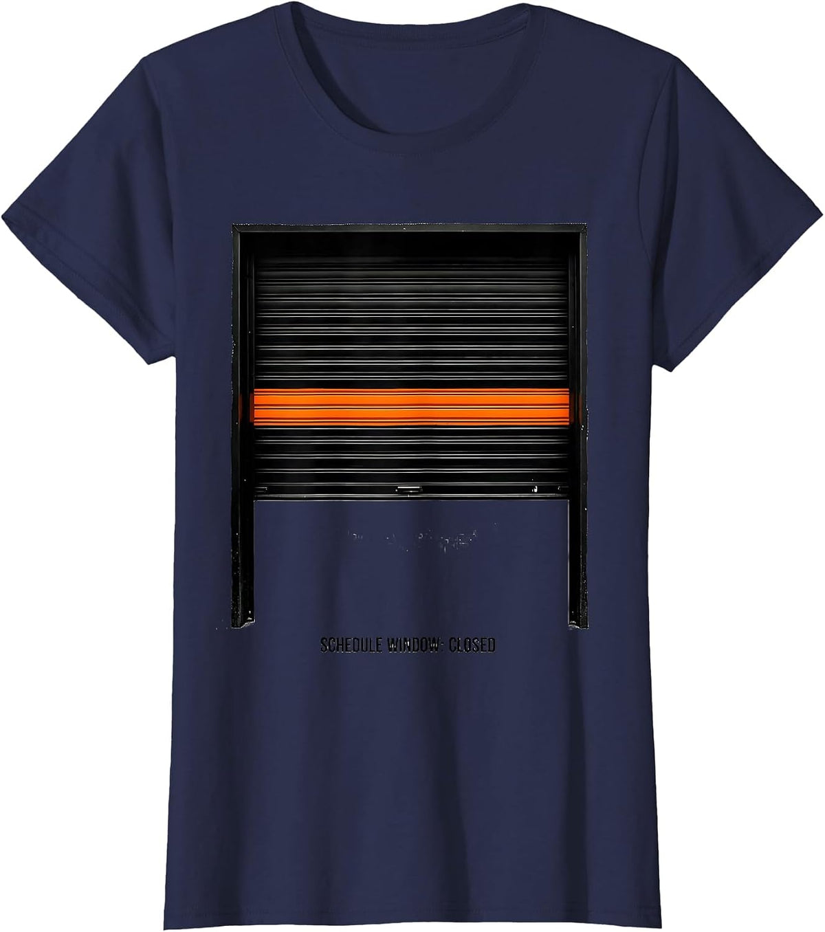 Women's Schedule Window: Closed Groovy School Counselor Retro Humor T-Shirt - Navy Blue