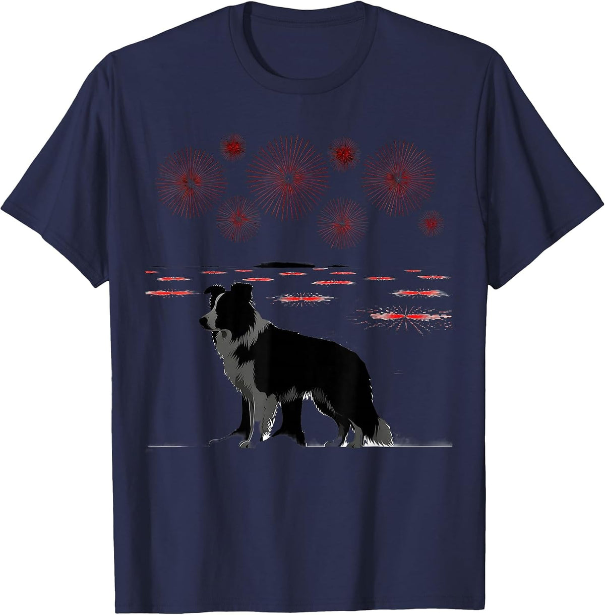 Dog Dad Patriotic Flag Breed Pride 4th of July T-Shirt - Navy Blue