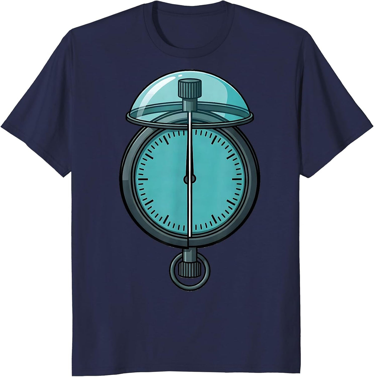 Sealed Stopwatch Exploded View Physical Therapy Rehab Team T-Shirt - Navy Blue