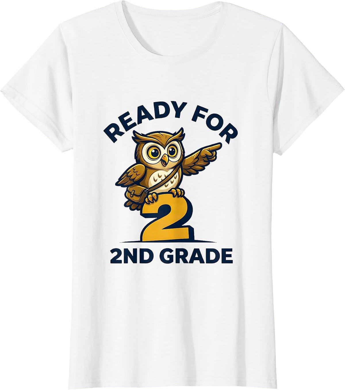 Ready For 2nd Grade Funny Kids Back To School First Day T-Shirt - White