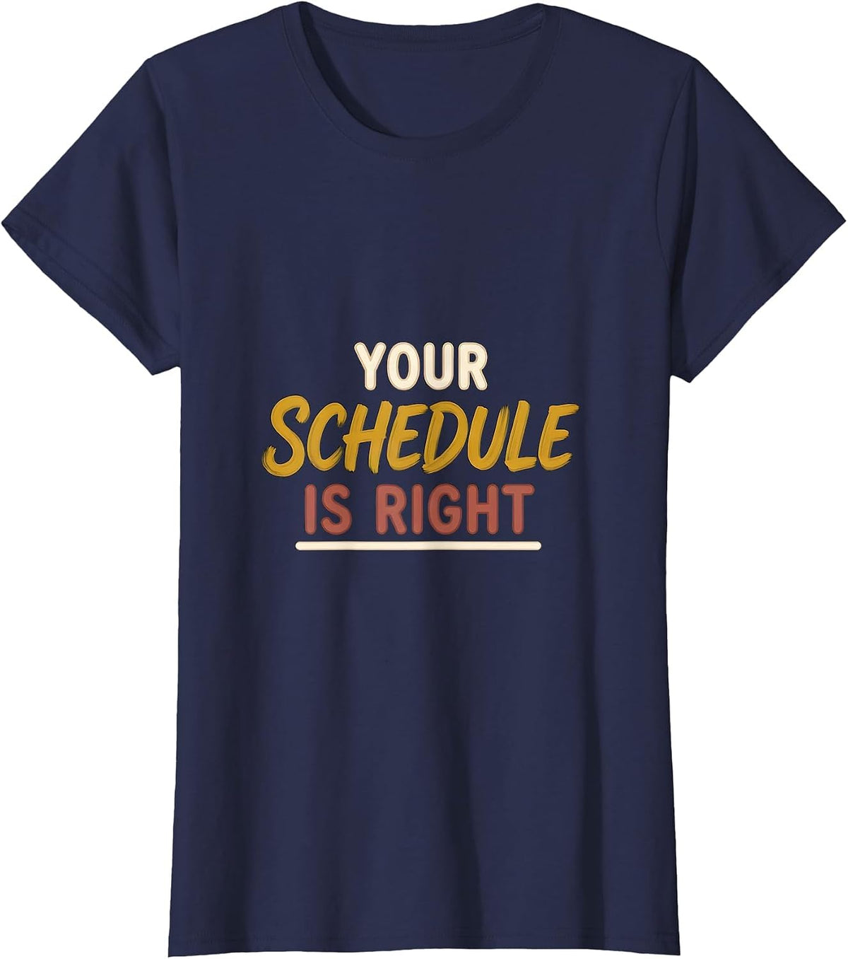 Women's Your Schedule Is Right Groovy Vintage School Counselor T-Shirt - Navy Blue