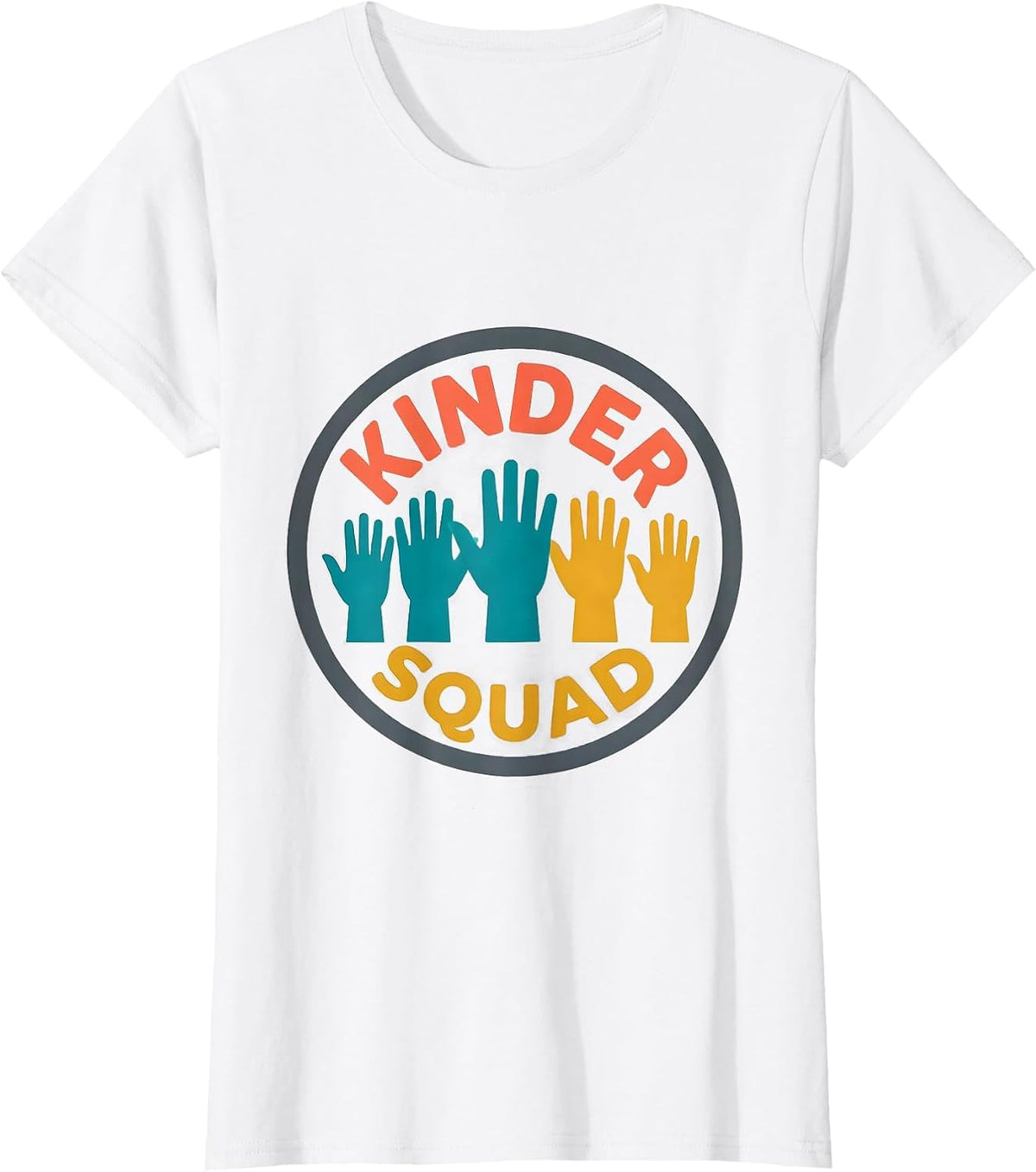 Kinder Squad Funny Preschool Teacher Back To School Crew T-Shirt - White