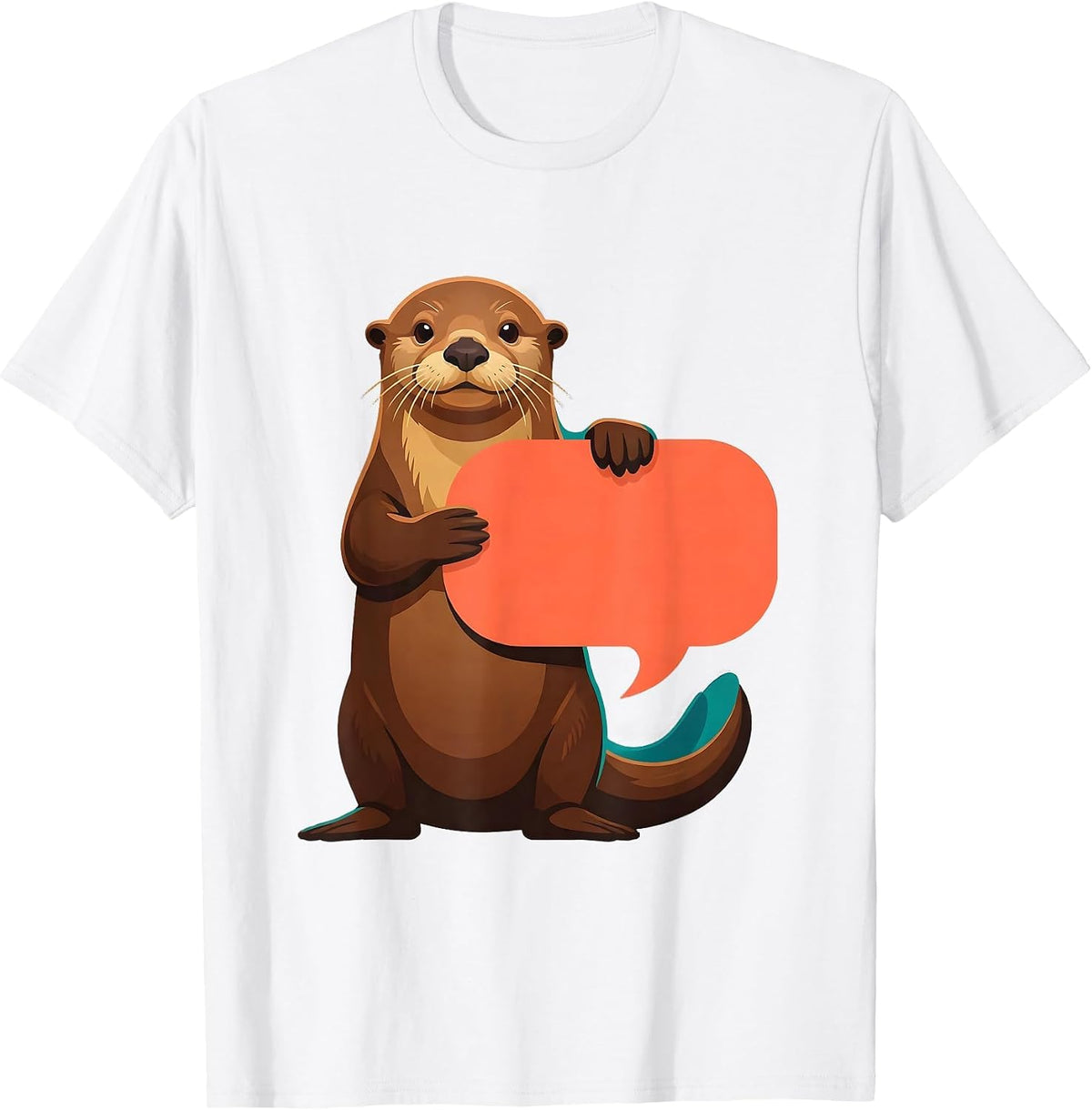 Upright Sea Otter Funny Otter Lover Humor T-Shirt - White
