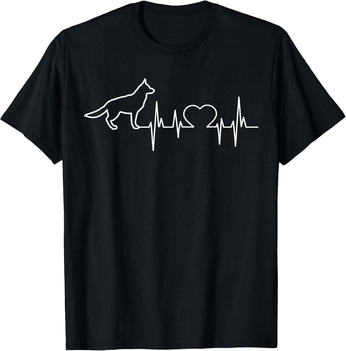 German Shepherd T-Shirt, Men, Black, Small - As Pictured