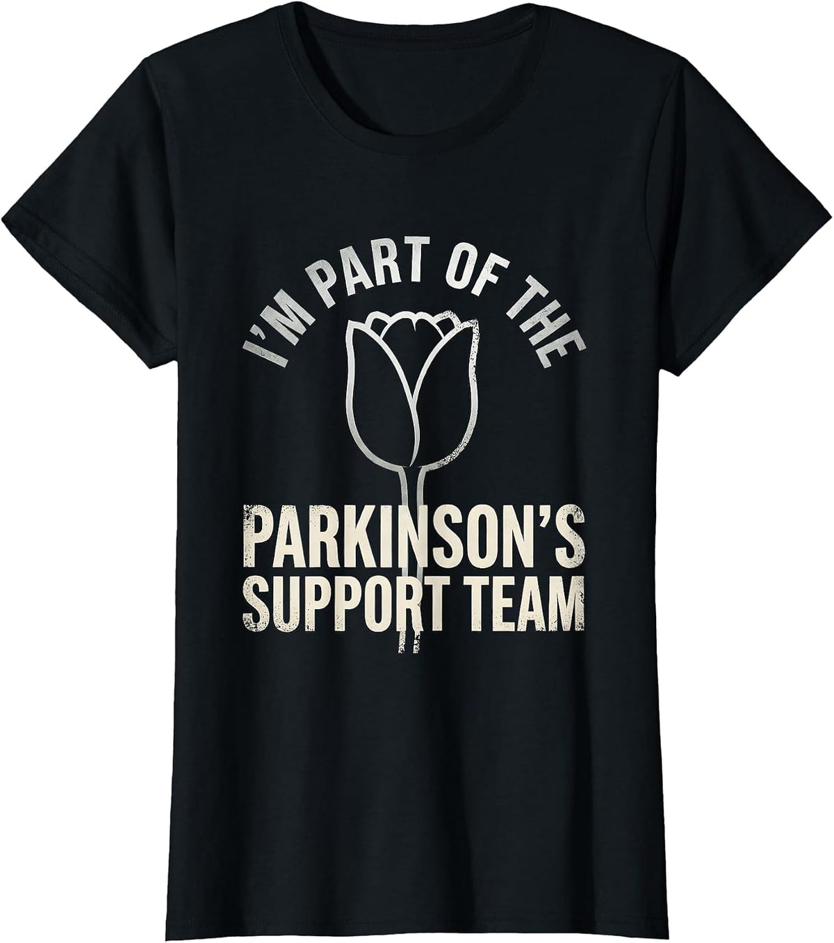 Women's I'm Part of the Parkinson's Support Team Support Squad T-Shirt - Black