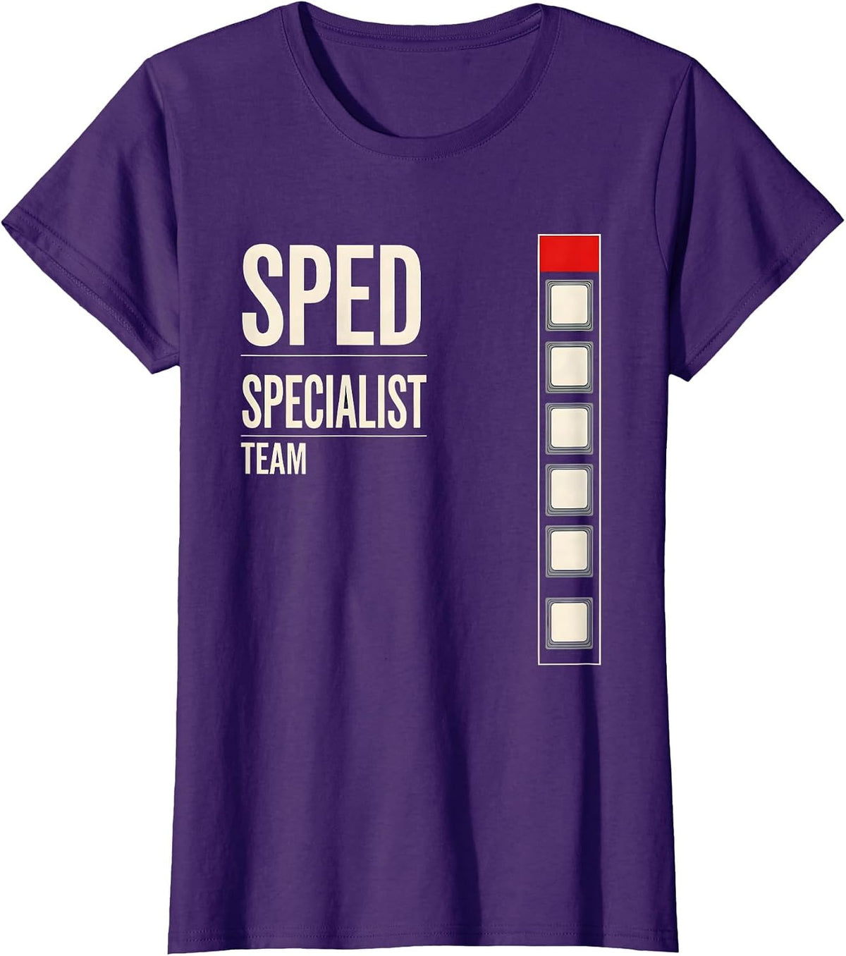 Women's SPED Specialist Team Retro Special Education Teacher Squad T-Shirt - Purple