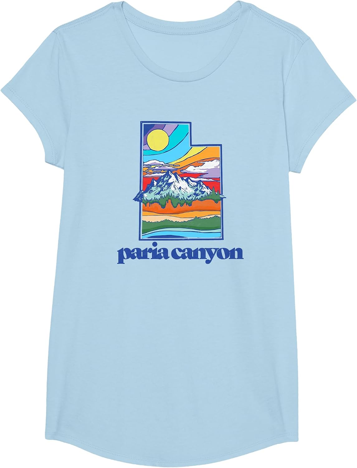 Paria Canyon Utah Vintage Nature Outdoor Graphic T-Shirt - Girls Baby Blue