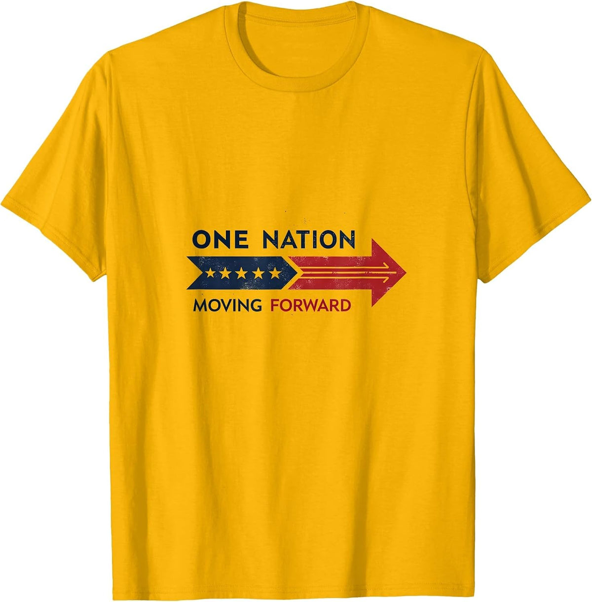 One Nation Moving Forward Inauguration Design T-Shirt - Golden Yellow