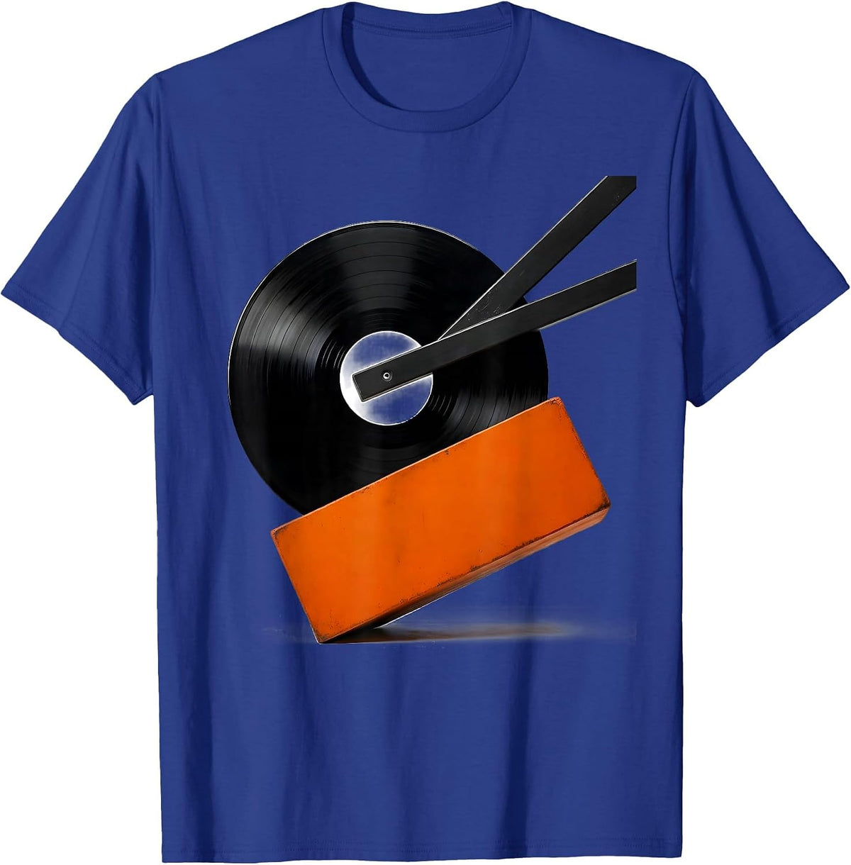 Vinyl Record Spindle Certified Turntable Enthusiast T-Shirt - Royal Blue