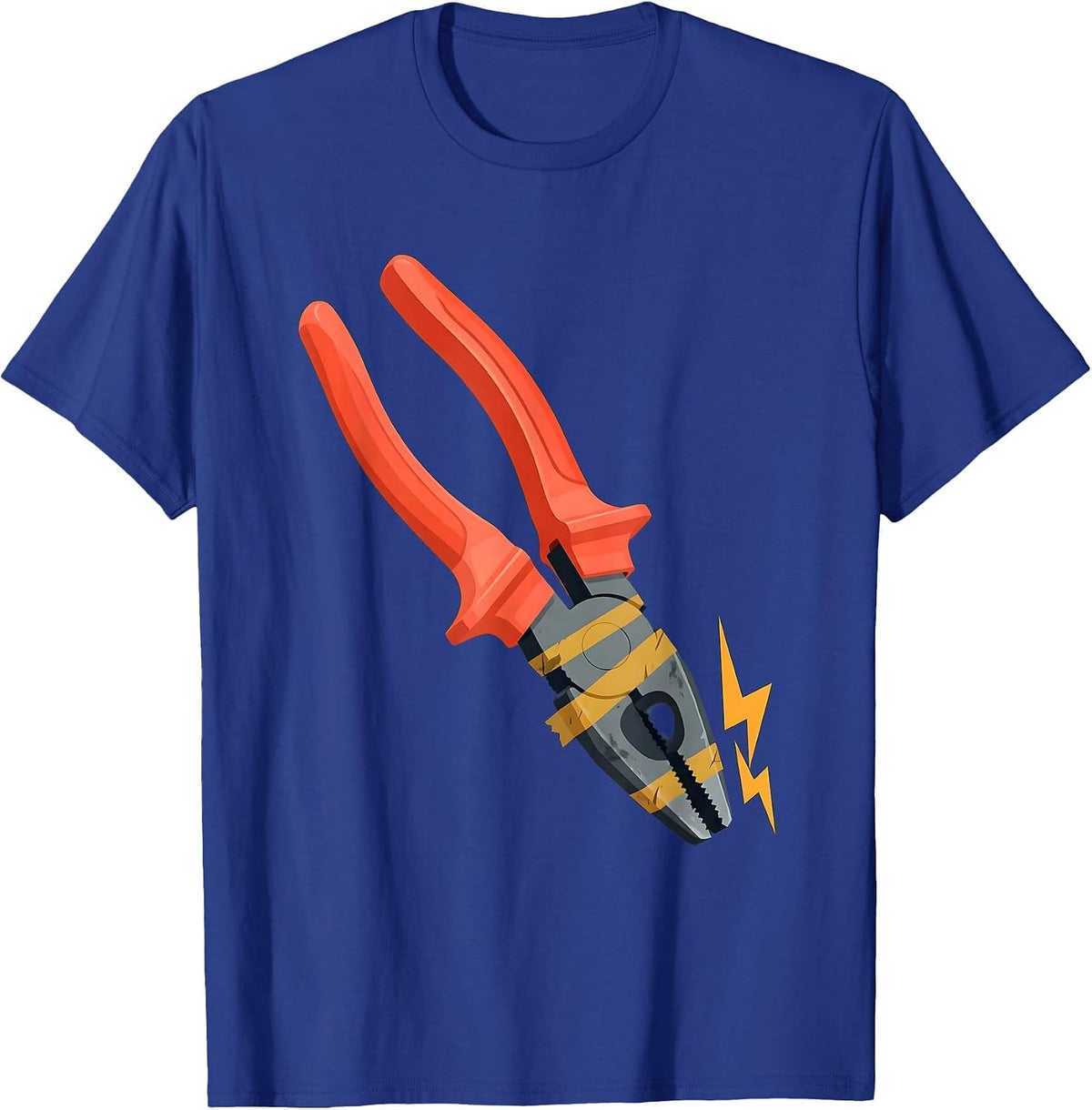 Men's Lineman's Pliers Electrician Trade Humor Gift T-Shirt - Royal Blue