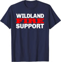 Wildland Fire Support Tee T-Shirt - Navy Blue