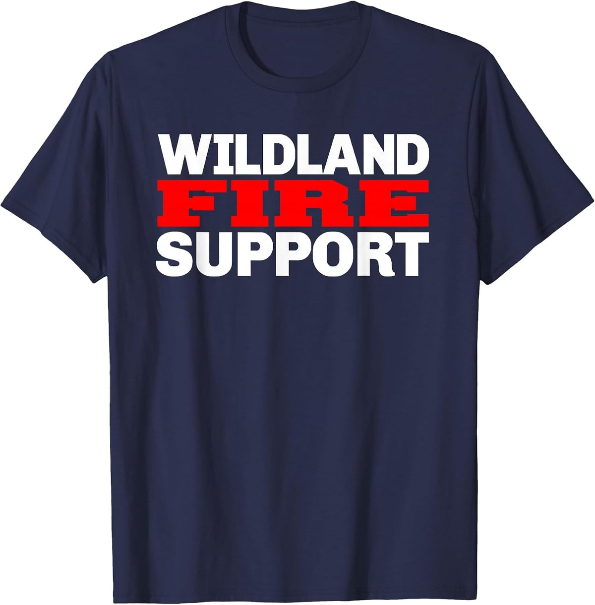 Wildland Fire Support Tee T-Shirt - Navy Blue