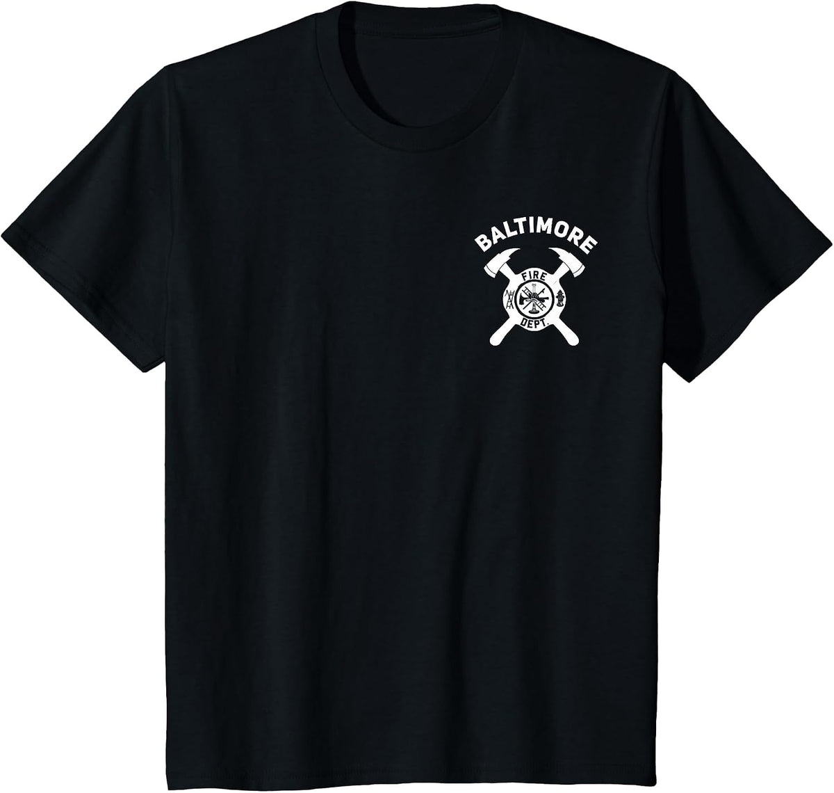 City of Baltimore Fire Department Maryland Firefighter T-Shirt - Black