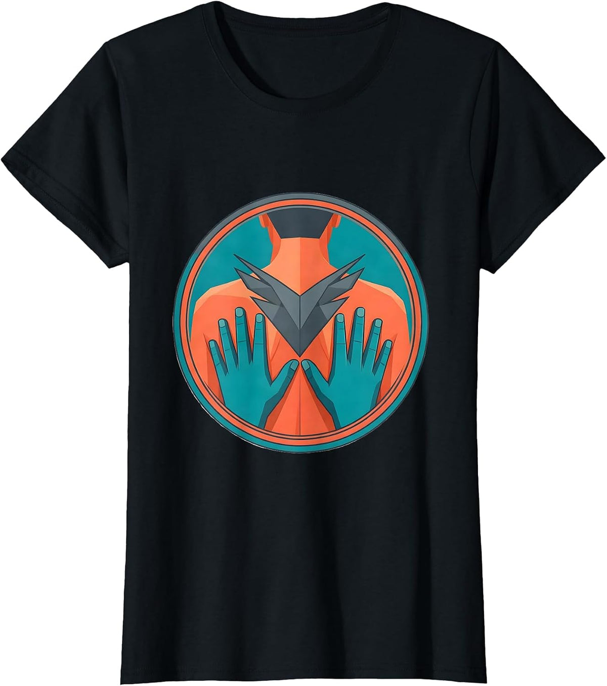 Physical Therapy Shoulder Treatment Illustration T-Shirt - Black