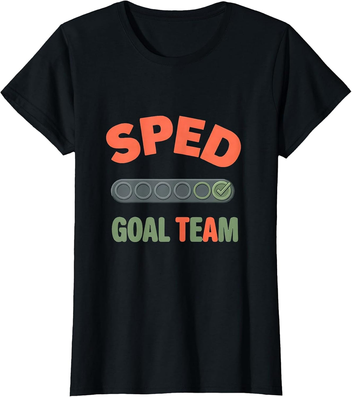 Women's SPED Goal Team Special Education Teacher Appreciation Staff T-Shirt - Black