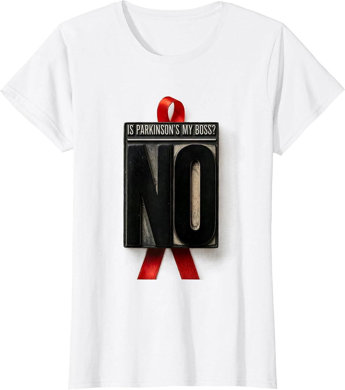 Is Parkinson's My Boss? No Funny Parkinson's Warrior T-Shirt - White