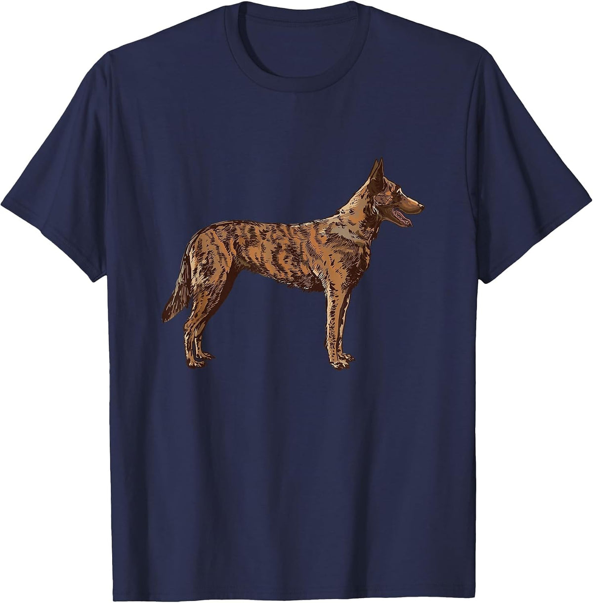 Hollandse Herder Dutch Shepherd T-Shirt - Navy Blue