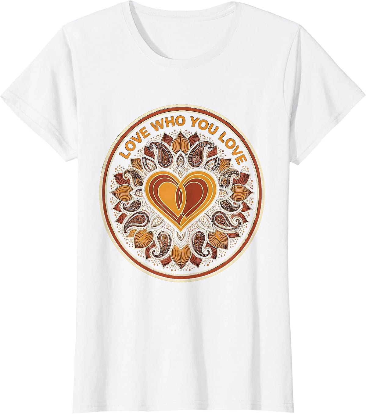 Women's Love Who You Love Pride Flag Design T-Shirt - White