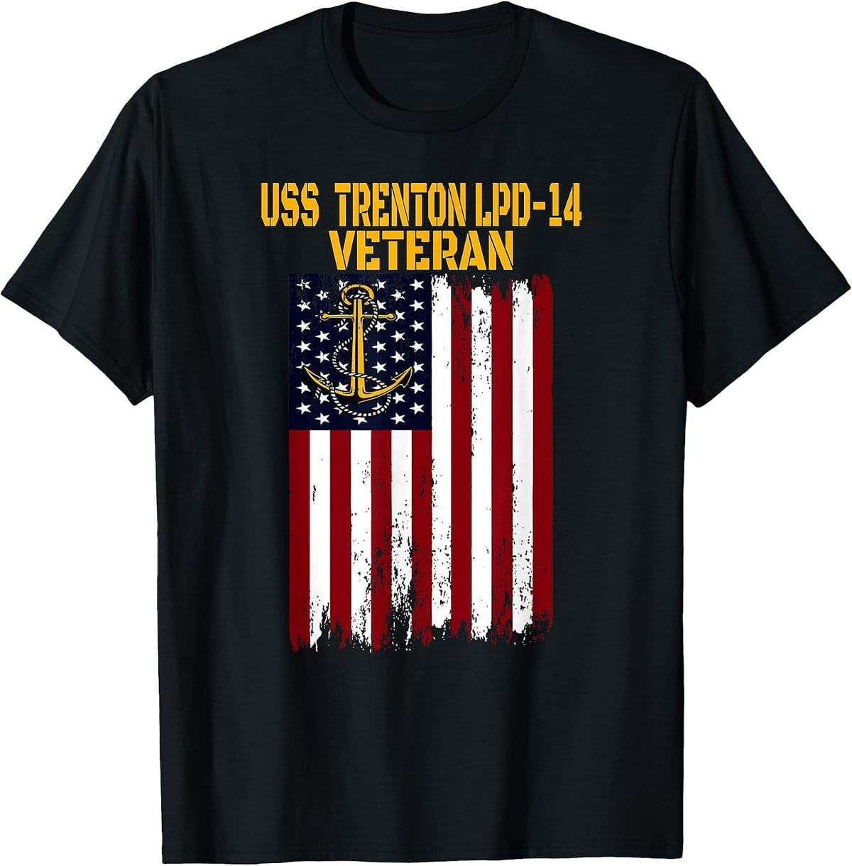 USS Trenton LPD-14 Amphibious Transport Docks Veterans Day T-Shirt - Black