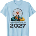 Men's Our Countdown Starts At 8, 2027 Midcentury Modern Family New T-Shirt - Baby Blue