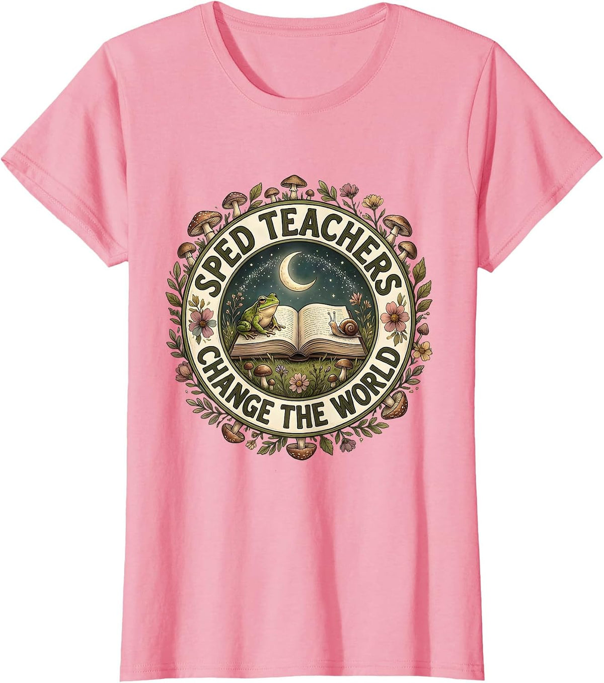 Women's Sped Teachers Change The World Educator Design T-Shirt - Pink