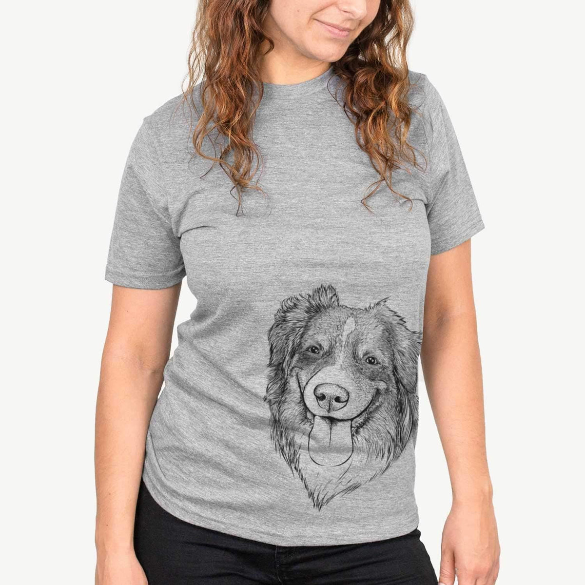 Bare Siena the Australian Shepherd Dog Triblend T-Shirt - size chart