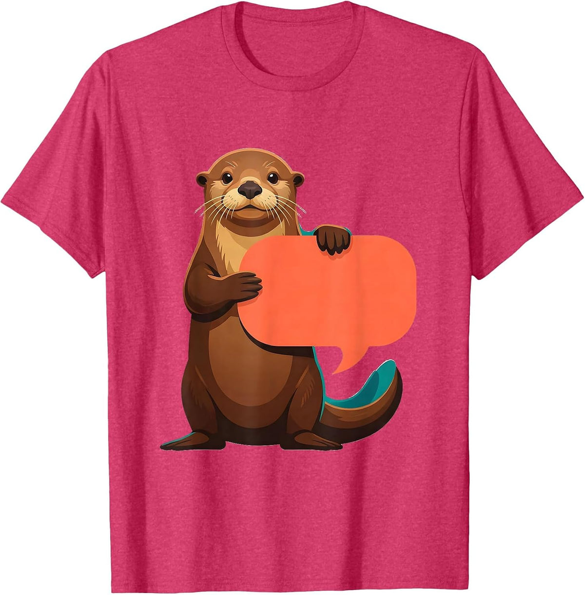 Upright Sea Otter Funny Otter Lover Humor T-Shirt - Red Heather
