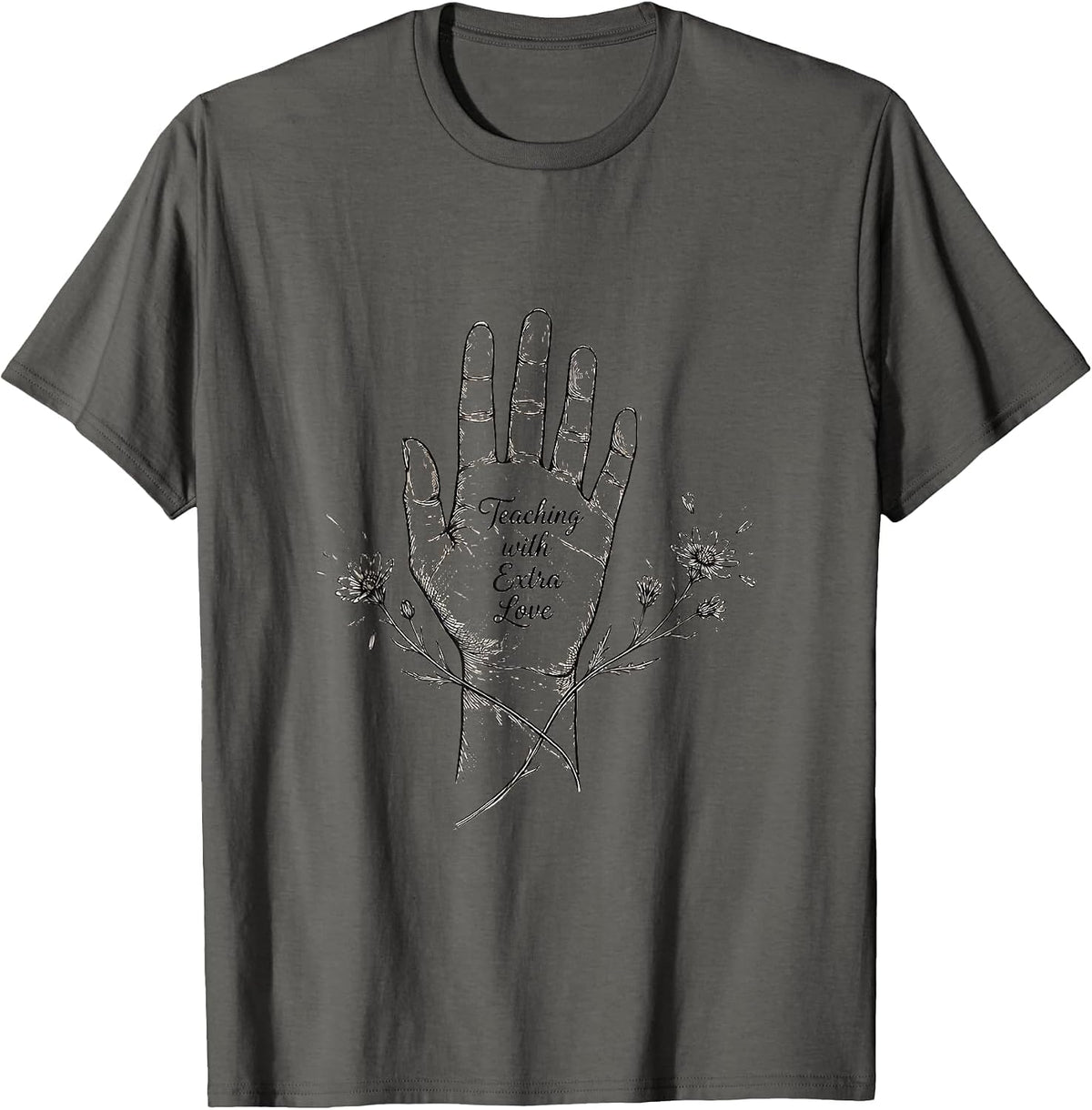Men's Teaching With Extra Love Special Education Design T-Shirt - Asphalt Grey