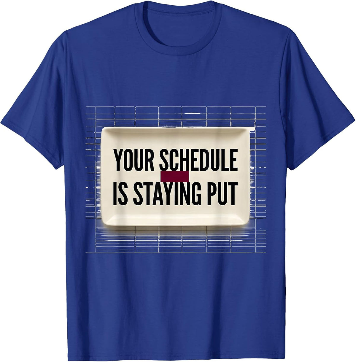 Men's Your Schedule Is Staying Put Groovy School Counselor T-Shirt - Royal Blue