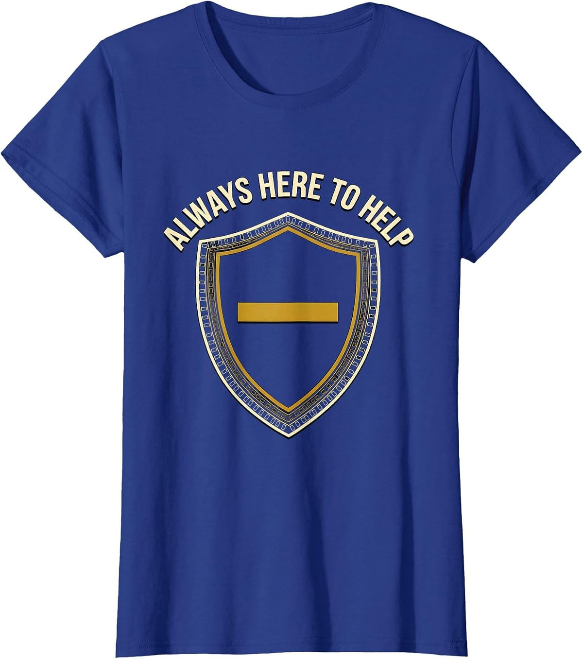Women's Always Here To Help School Counselor Student Support Team T-Shirt - Royal Blue