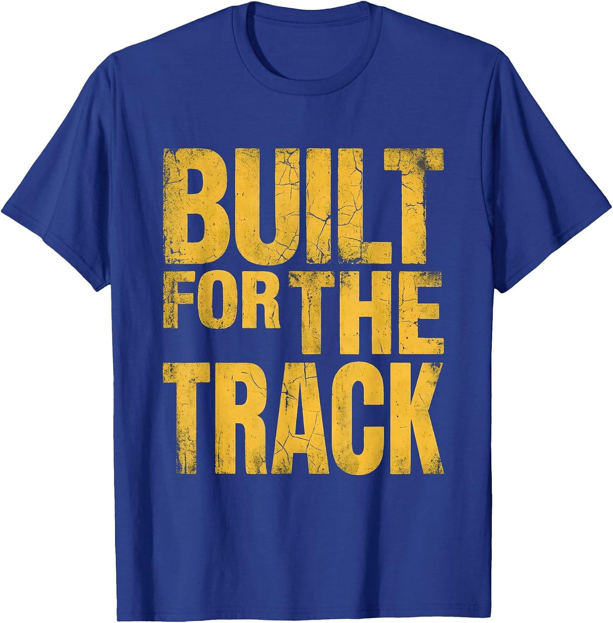 Men's Built for the Track Racing Graphic Design T-Shirt - Royal Blue