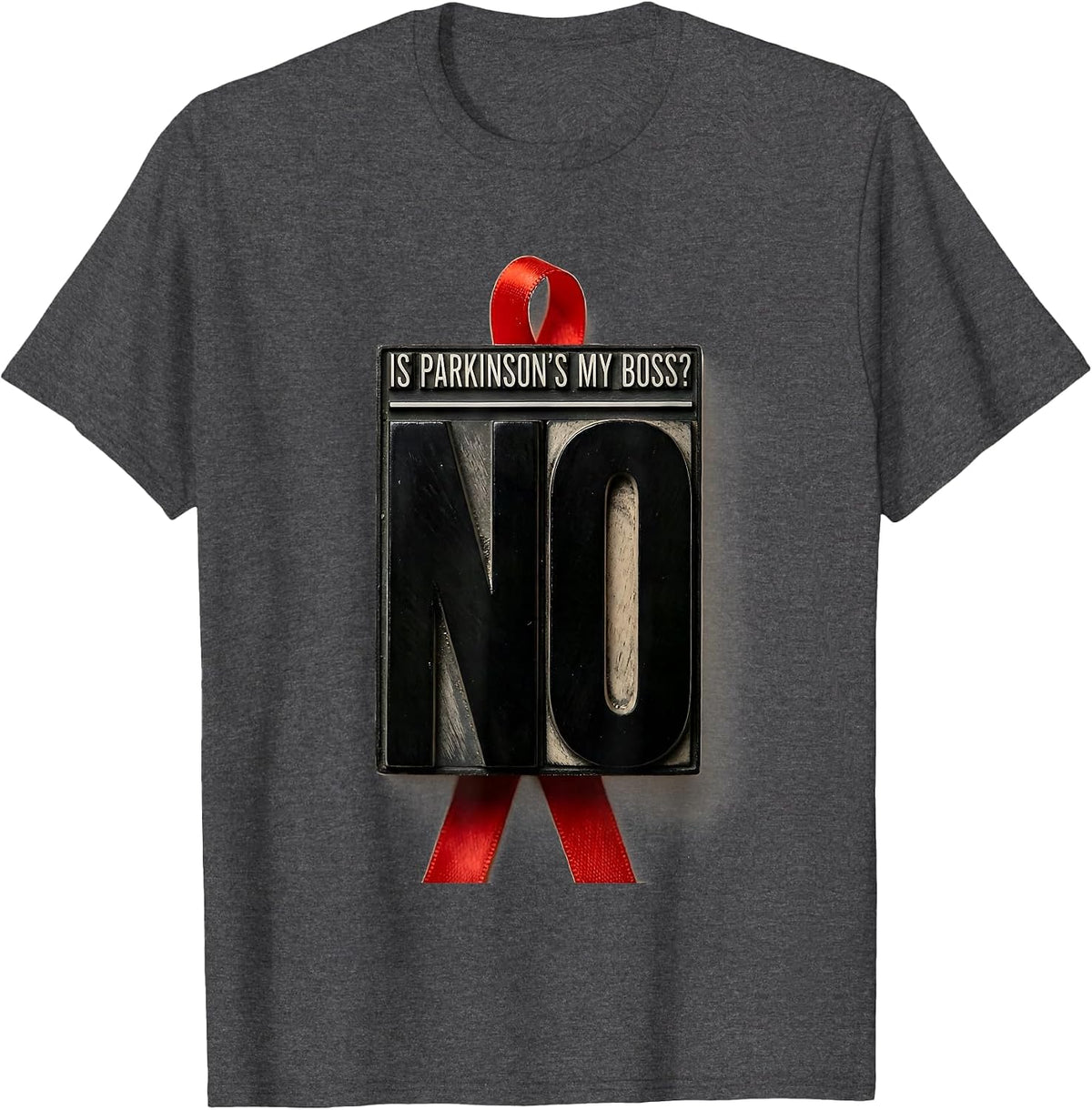 Is Parkinson's My Boss? No Funny Parkinson's Warrior T-Shirt - Dark Heather Grey
