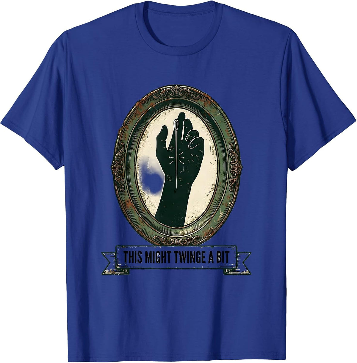 Men's This Might Twinge A Bit Vintage Chiropractor Physical T-Shirt - Royal Blue