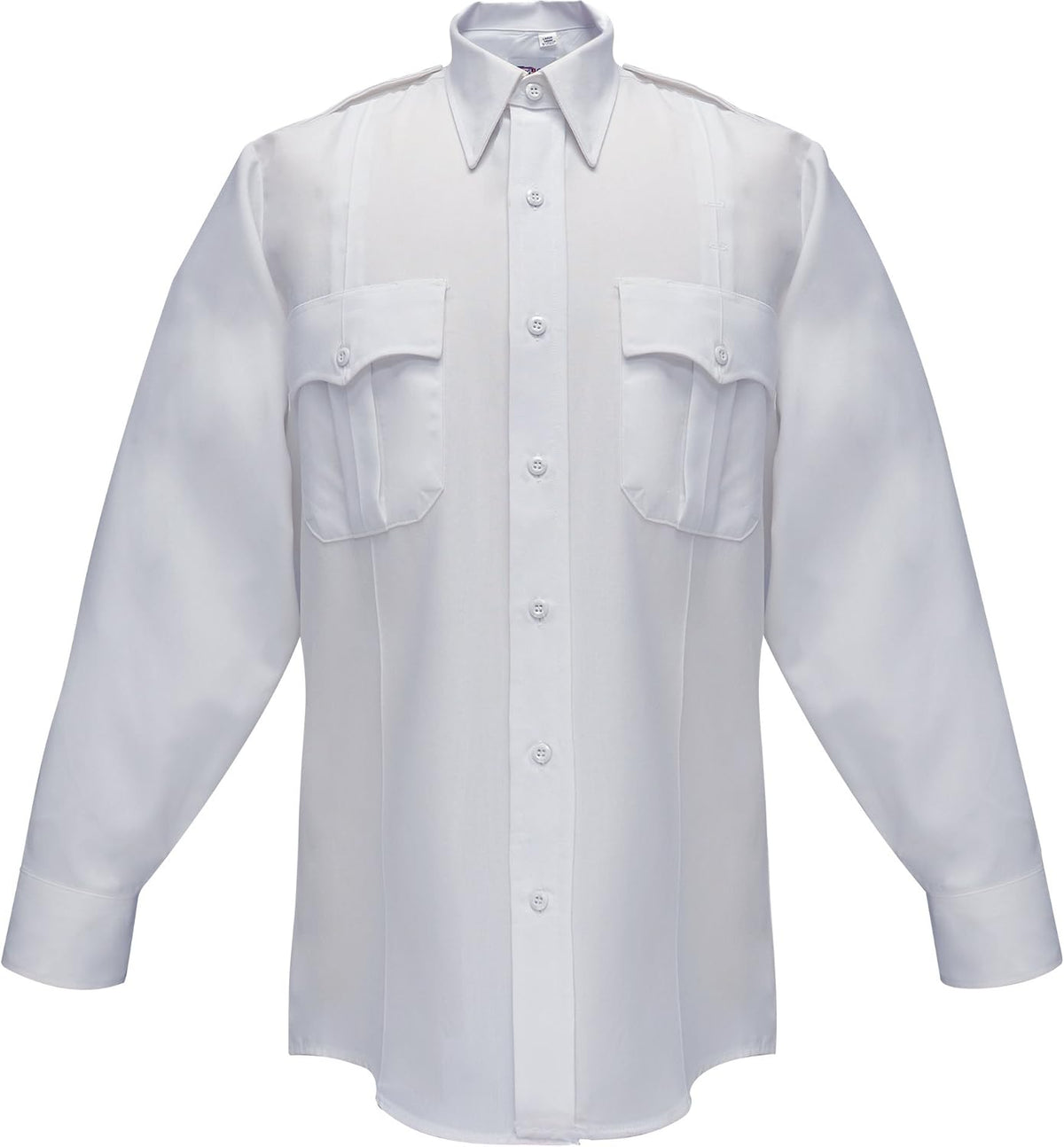 Flying Cross Unisex Adult Duro Poplin 65% Poly/35% Cotton Men's Long Sleeve Shirt - 00 \/ White