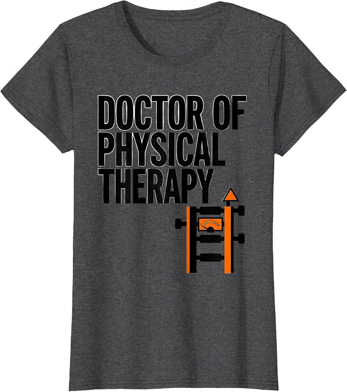 Women's Doctor of Physical Therapy Geometric PT Student Graduation T-Shirt - Dark Heather Grey
