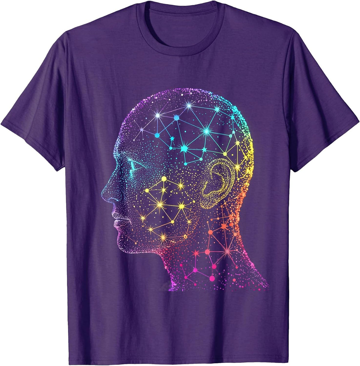Autism Constellation Mind Star Map Illustration T-Shirt - Purple