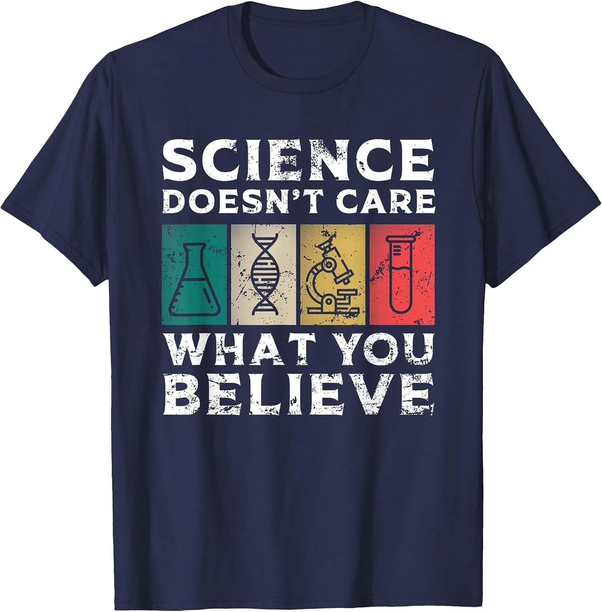 Cool Science Art for Men Women Scientist Science Lovers T-Shirt - Navy Blue