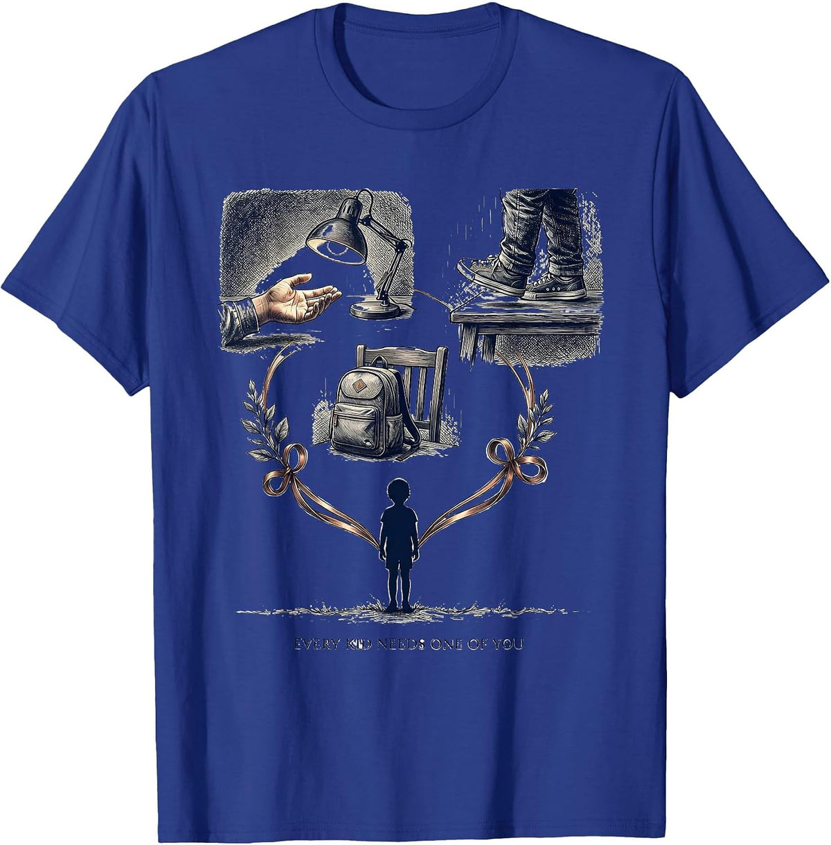 Men's Every Kid Needs One Of You School Counselor Student Support T-Shirt - Royal Blue