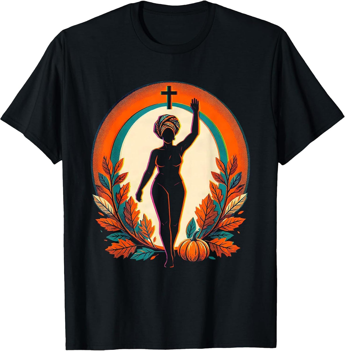 Men's Confident Black Woman Risograph Birthday Month Pride T-Shirt - Black