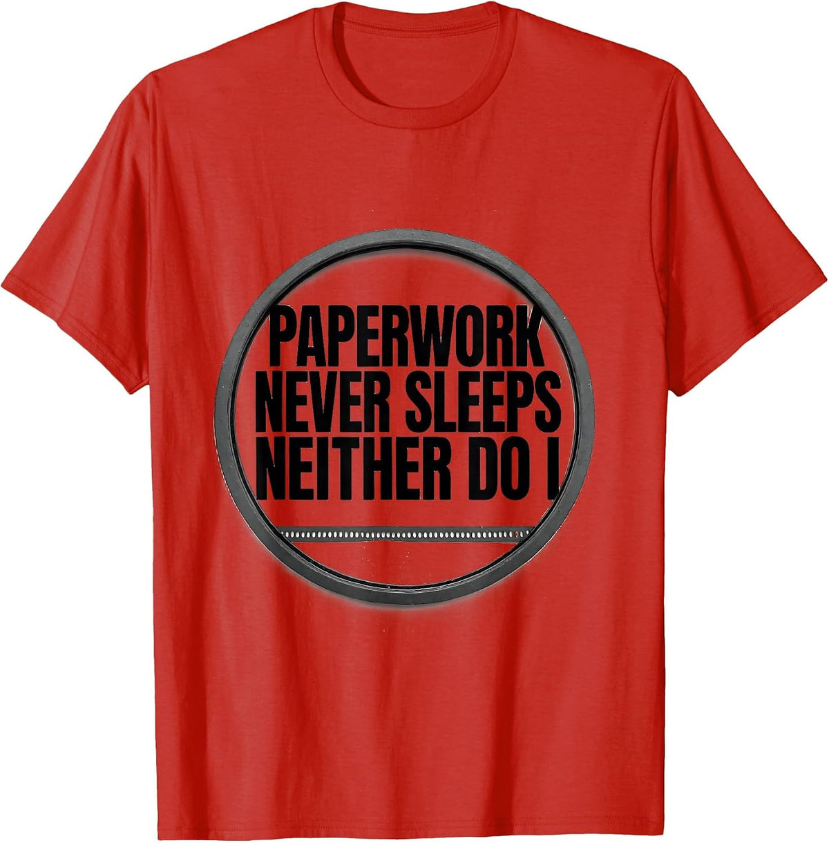 Men's Paperwork Never Sleeps, Neither Do I Funny SPED Teacher T-Shirt - Red