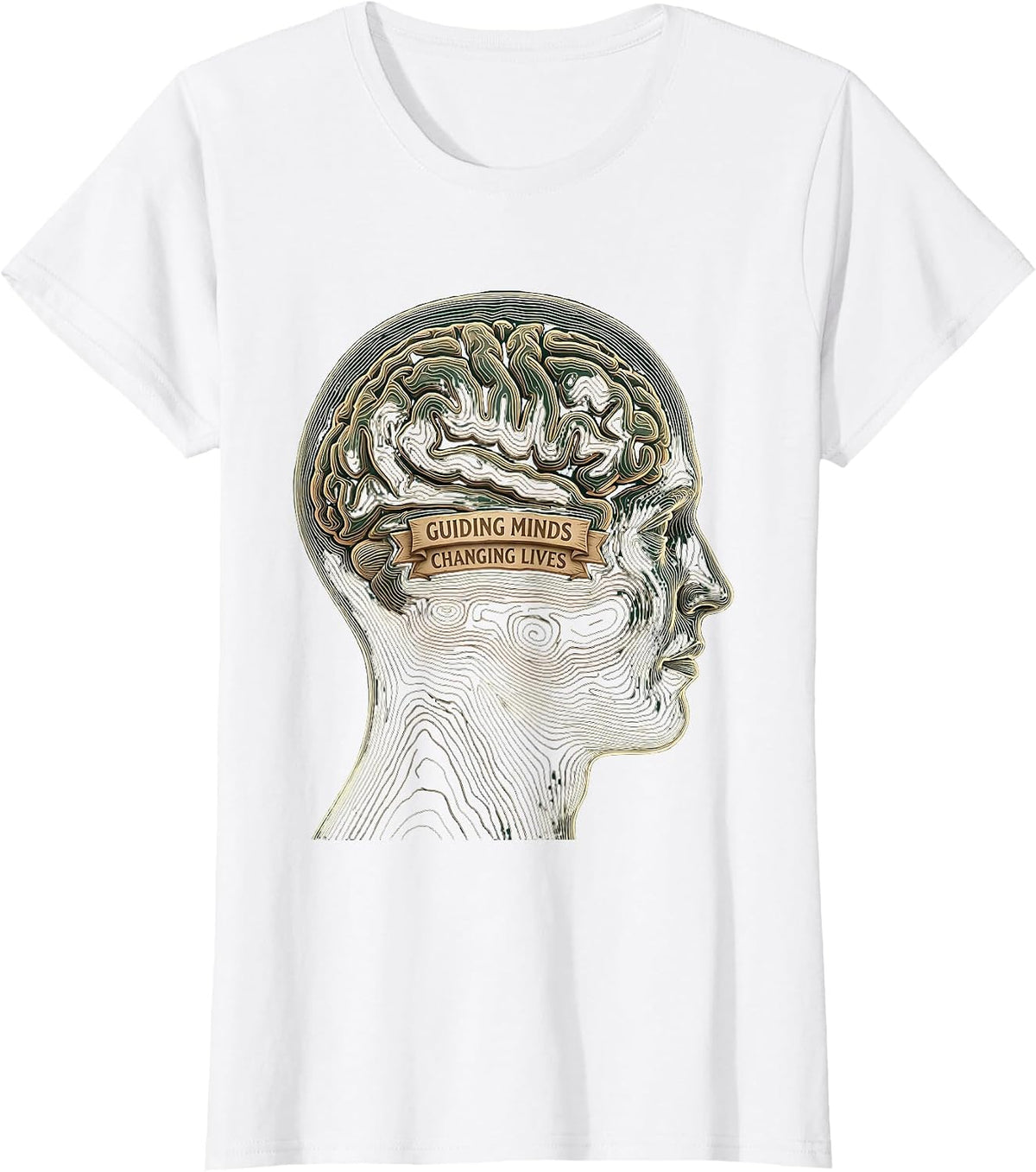 Guiding Minds Changing Lives School Counselor T-Shirt - White
