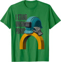 Men's I Stand Union Proud Midcentury Modern Labor Day Union Worker T-Shirt - Kelly Green